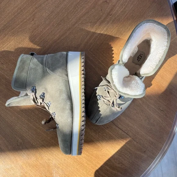 Ugg birch suede winter boots - womens size 9 - Picture 2 of 5